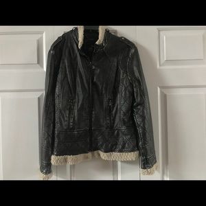 Black vegan leather jacket